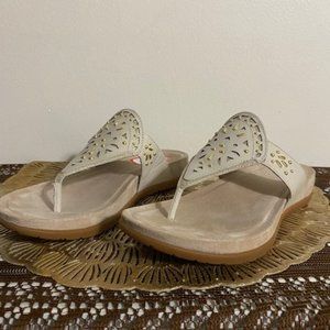 New Size 7 Dansko Ivory Benita Studded Leather Sandal